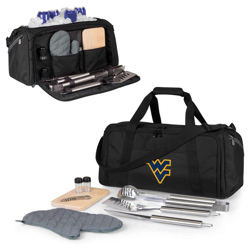 West Virginia Mountaineers BBQ Kit Grill Set & Cooler | Picnic Time | 757-06-175-834-0