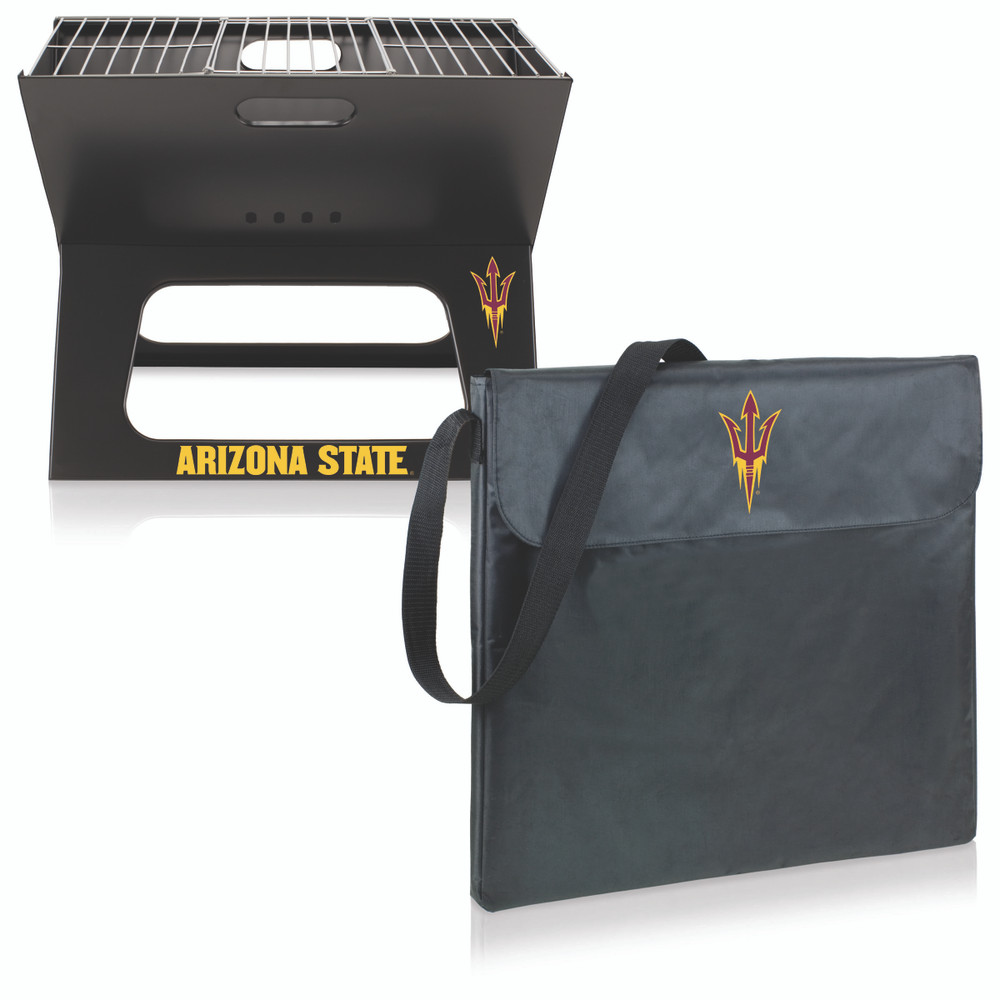 Arizona State Sun Devils Portable Charcoal BBQ Grill | Picnic Time | 775-00-175-024-0