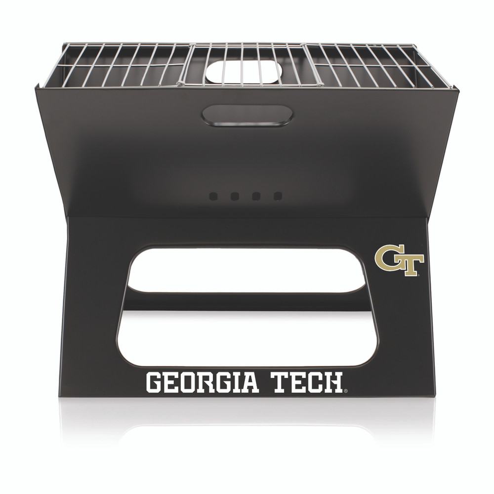 Georgia Tech Yellow Jackets Portable Charcoal BBQ Grill | Picnic Time | 775-00-175-194-0