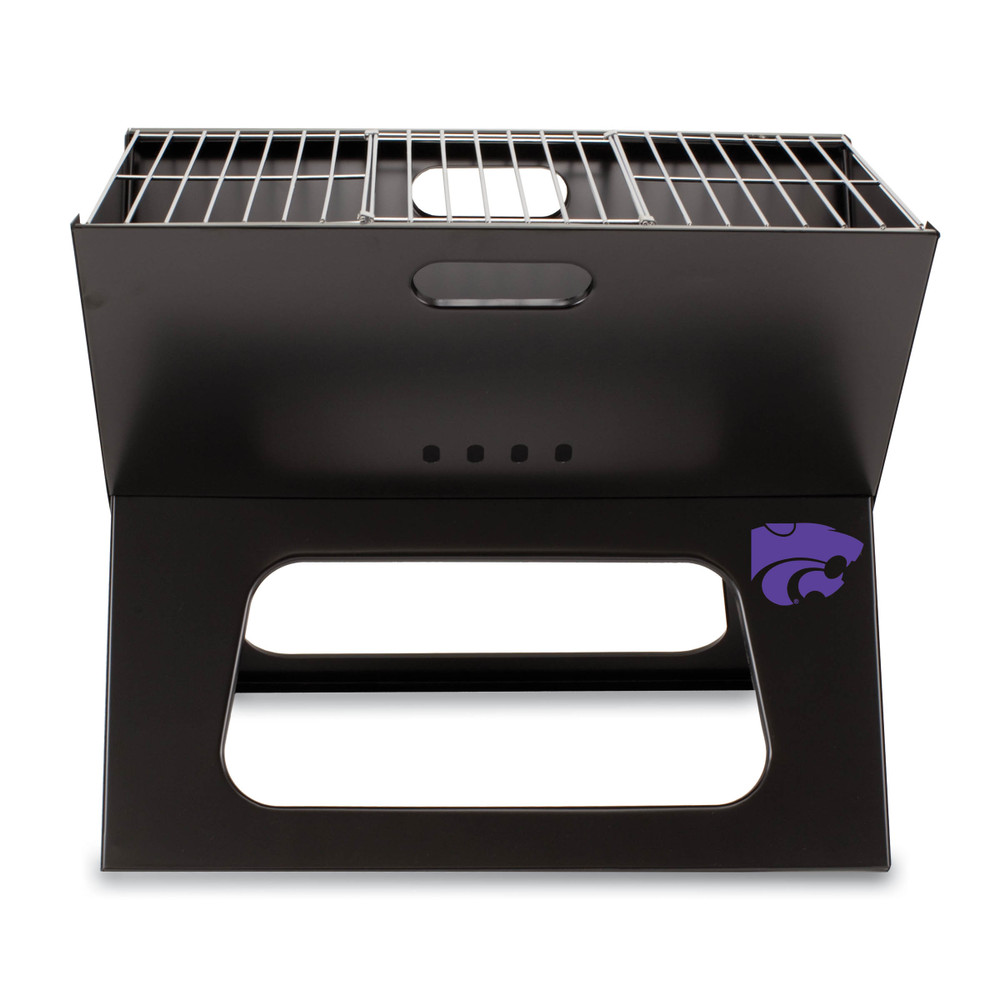 Kansas State Wildcats Portable Charcoal BBQ Grill | Picnic Time | 775-00-175-254-0