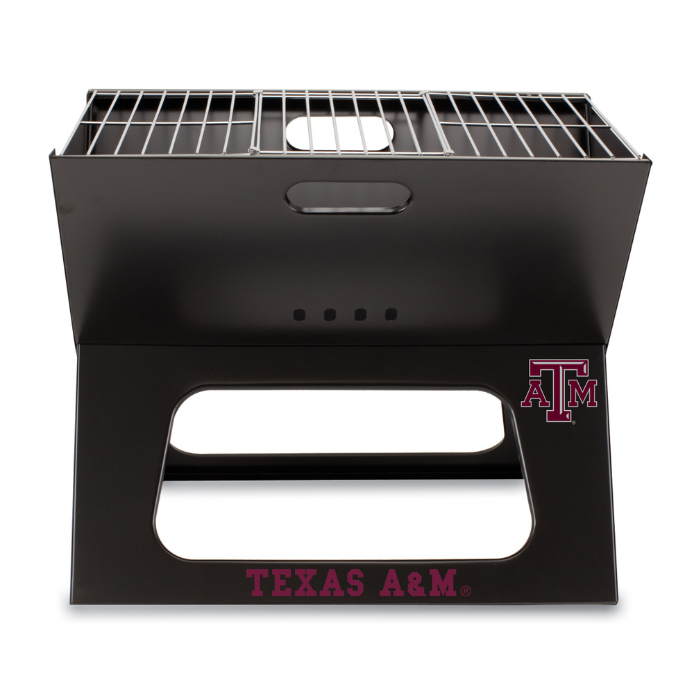 Texas A&M Aggies Portable Charcoal BBQ Grill | Picnic Time | 775-00-175-564-0