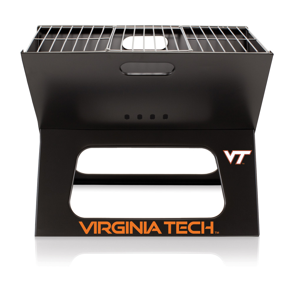 Virginia Tech Hokies Portable Charcoal BBQ Grill | Picnic Time | 775-00-175-604-0