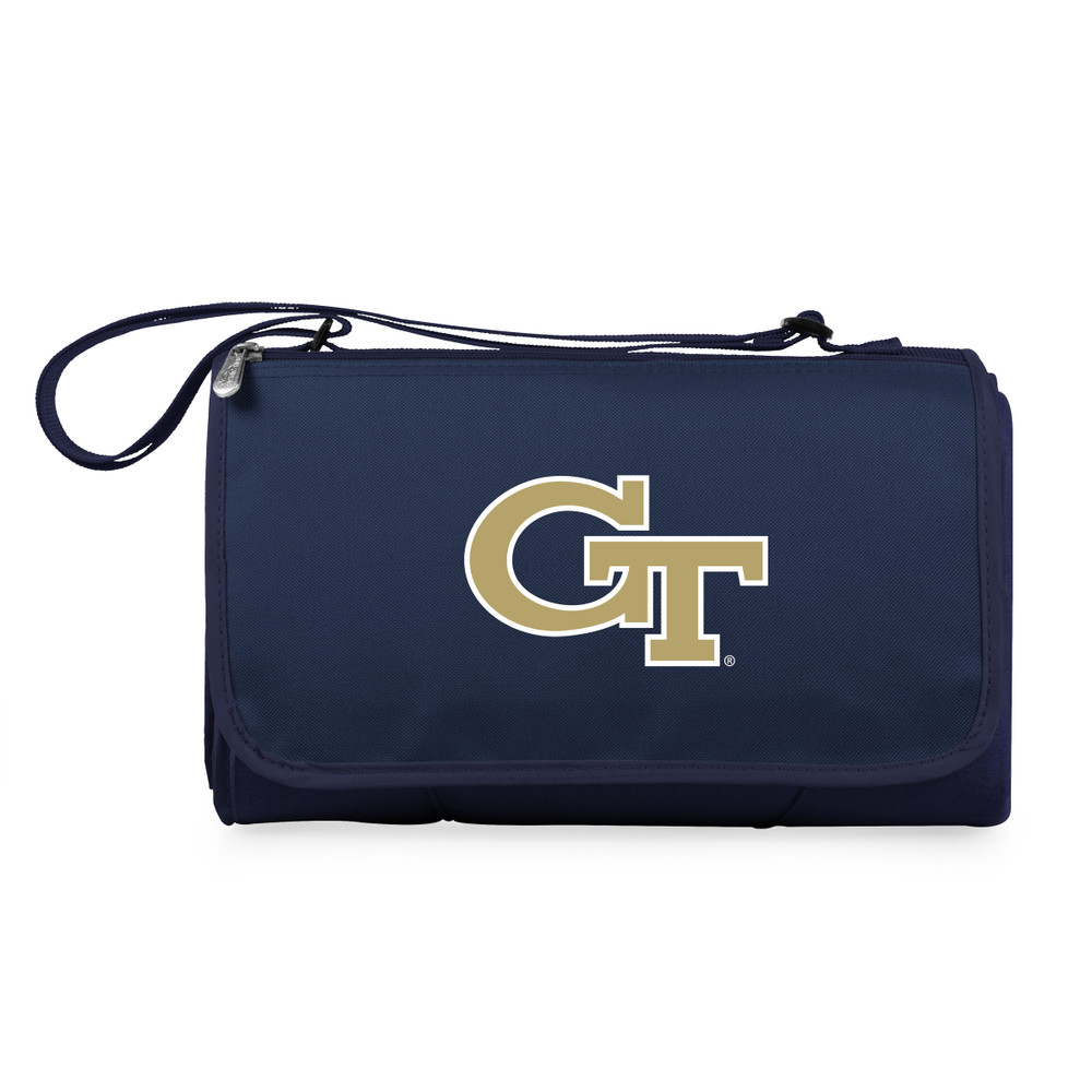 Georgia Tech Yellow Jackets Outdoor Picnic Blanket and Tote - Blue | Picnic Time | 820-00-138-194-0