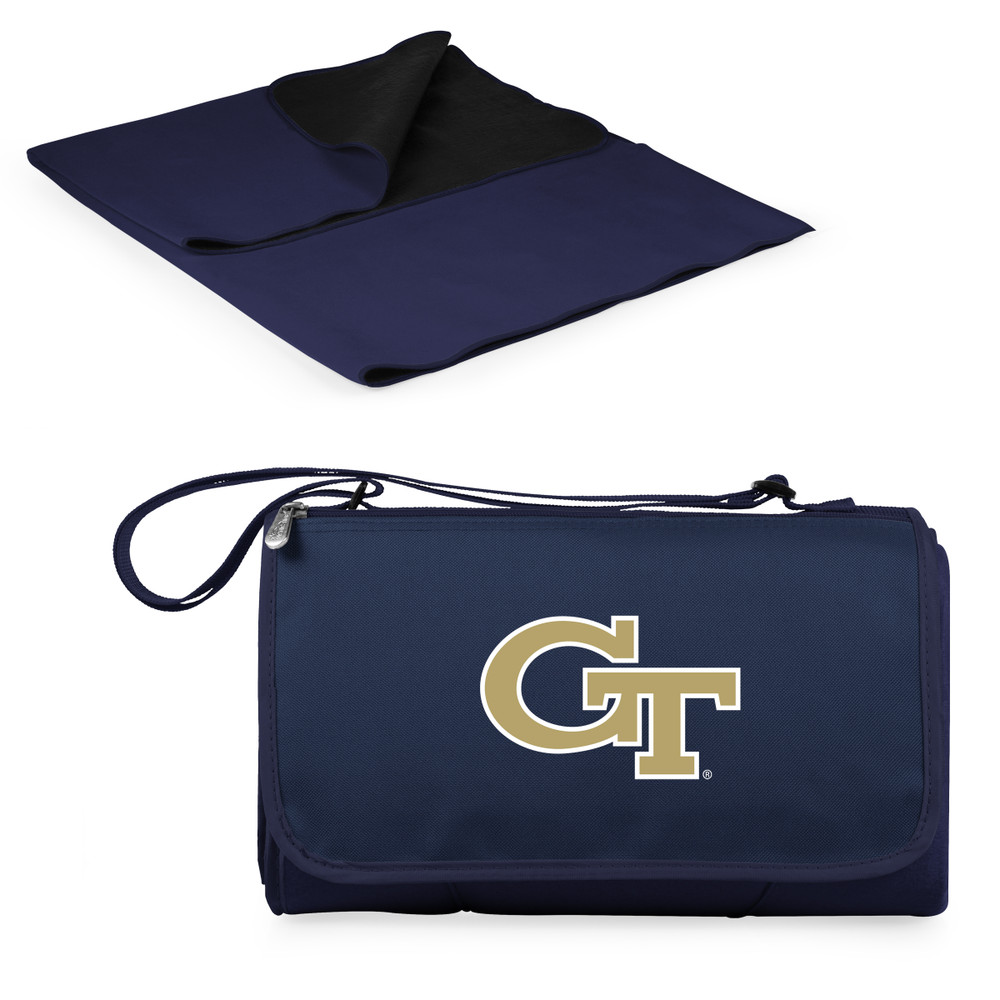 Georgia Tech Yellow Jackets Outdoor Picnic Blanket and Tote - Blue | Picnic Time | 820-00-138-194-0