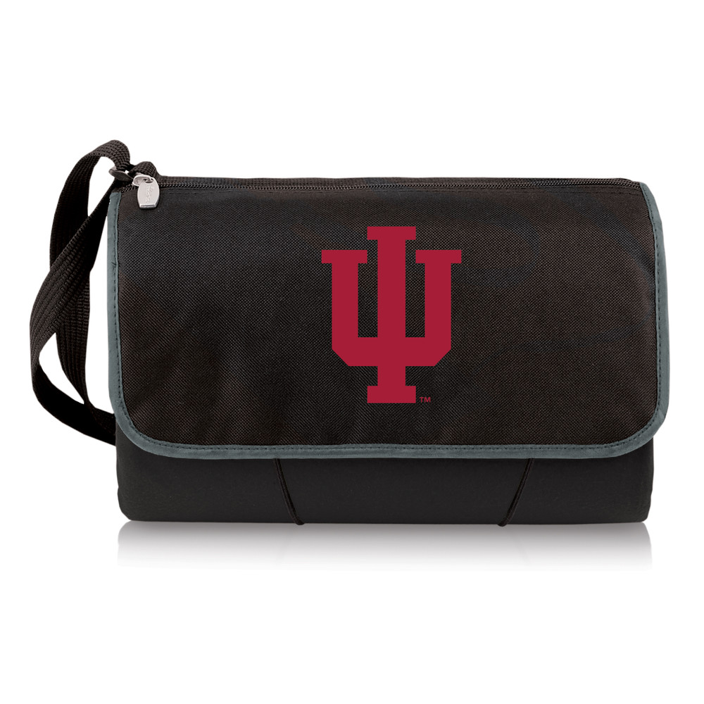 Indiana Hoosiers Outdoor Picnic Blanket and Tote - Black | Picnic Time | 820-00-175-674-0