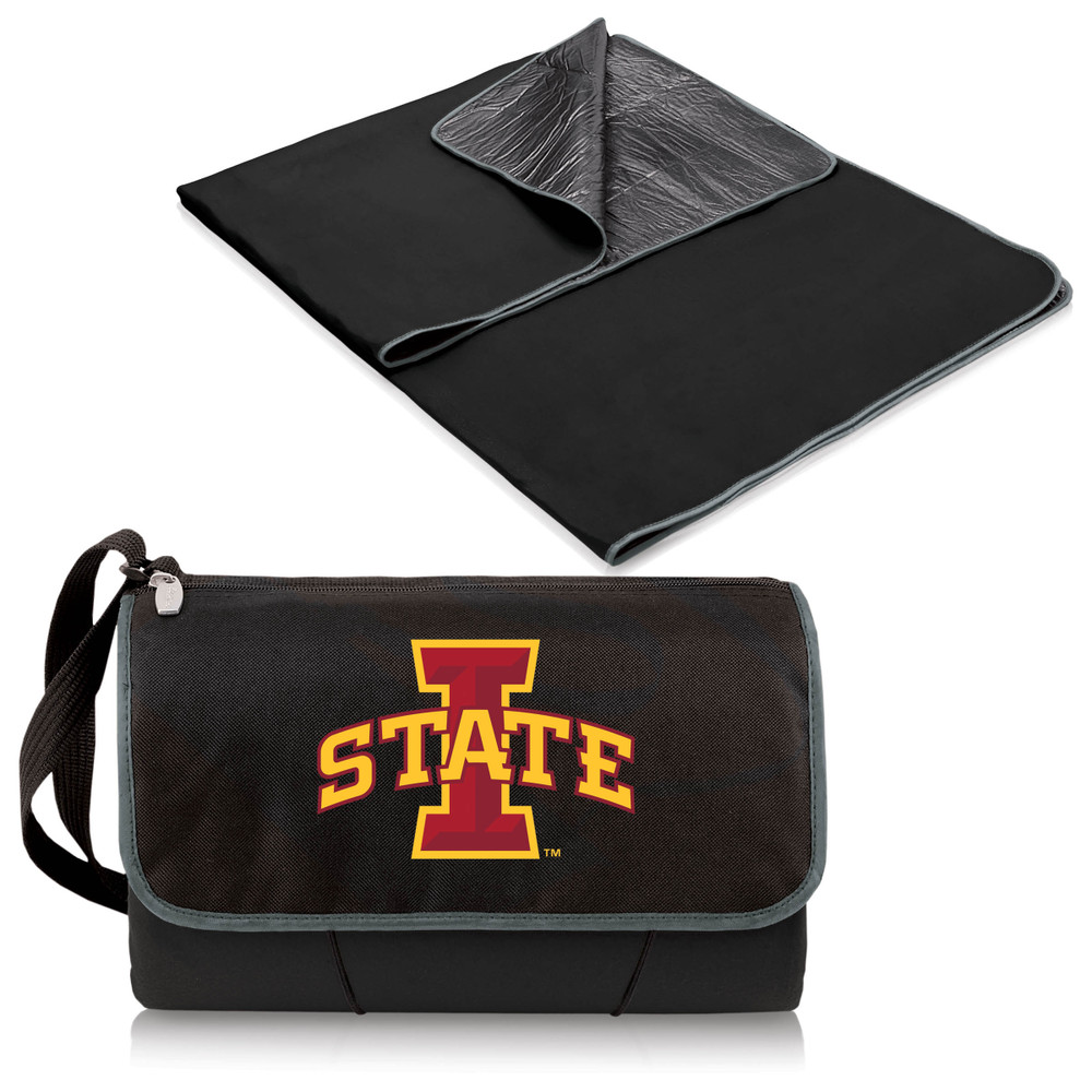 Iowa State Cyclones Outdoor Picnic Blanket and Tote - Black | Picnic Time | 820-00-175-234-0