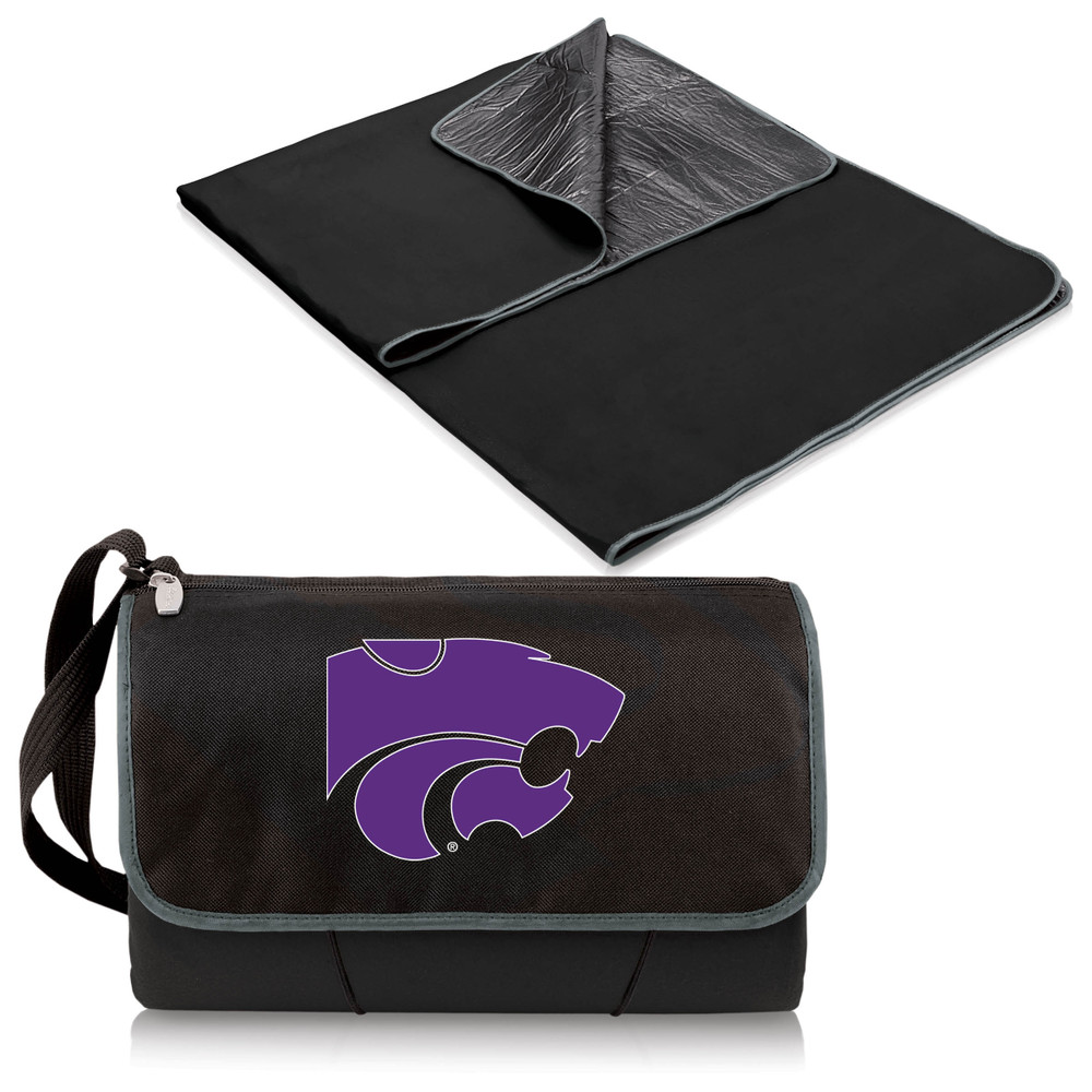 Kansas State Wildcats Outdoor Picnic Blanket and Tote - Black | Picnic Time | 820-00-175-254-0