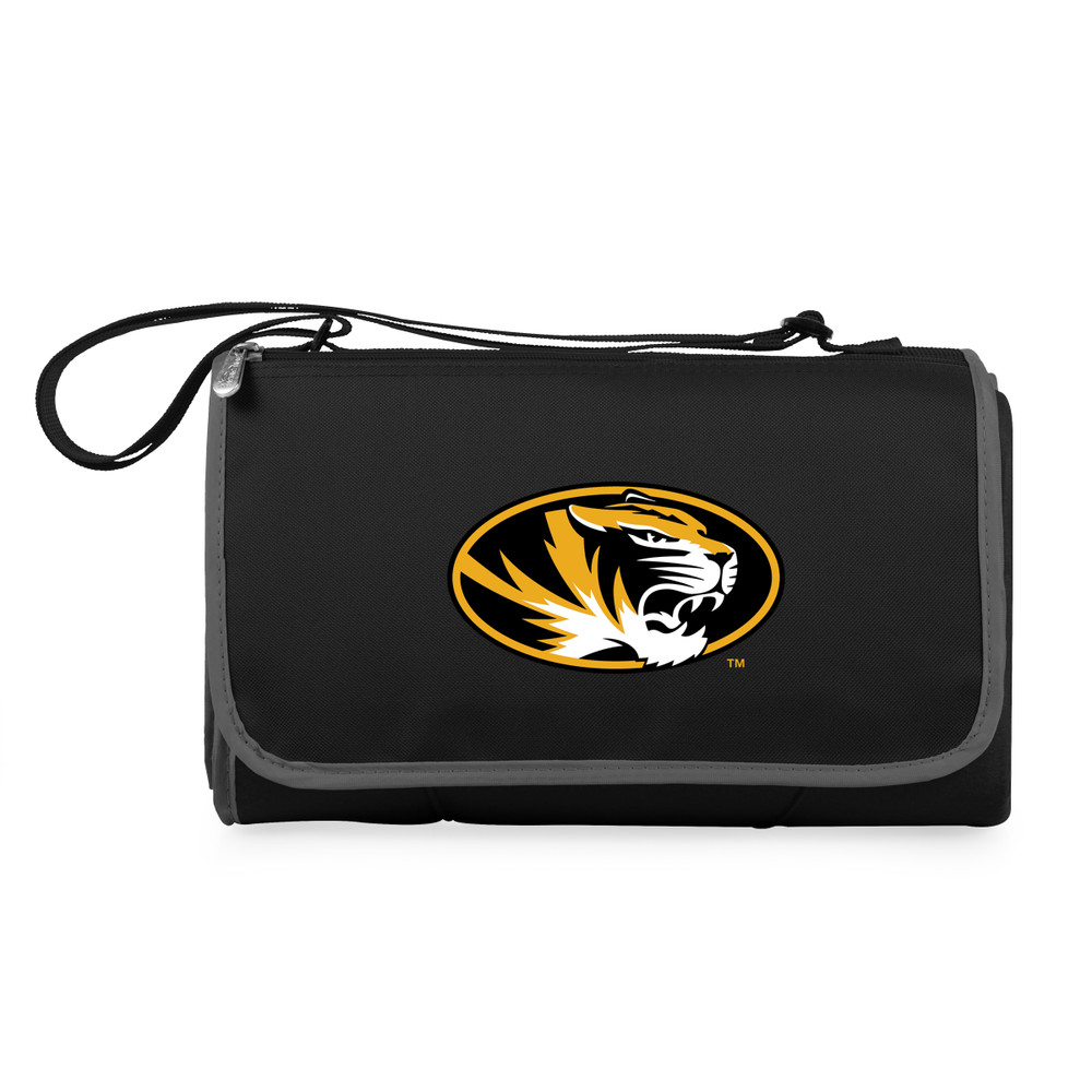 Missouri Tigers Outdoor Picnic Blanket and Tote - Black | Picnic Time | 820-00-175-394-0