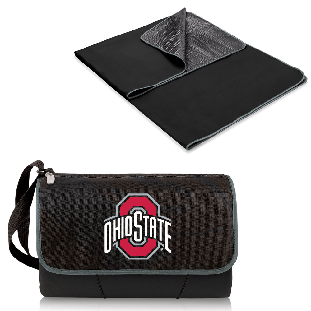 Ohio State Buckeyes Outdoor Picnic Blanket and Tote - Black | Picnic Time | 820-00-175-444-0