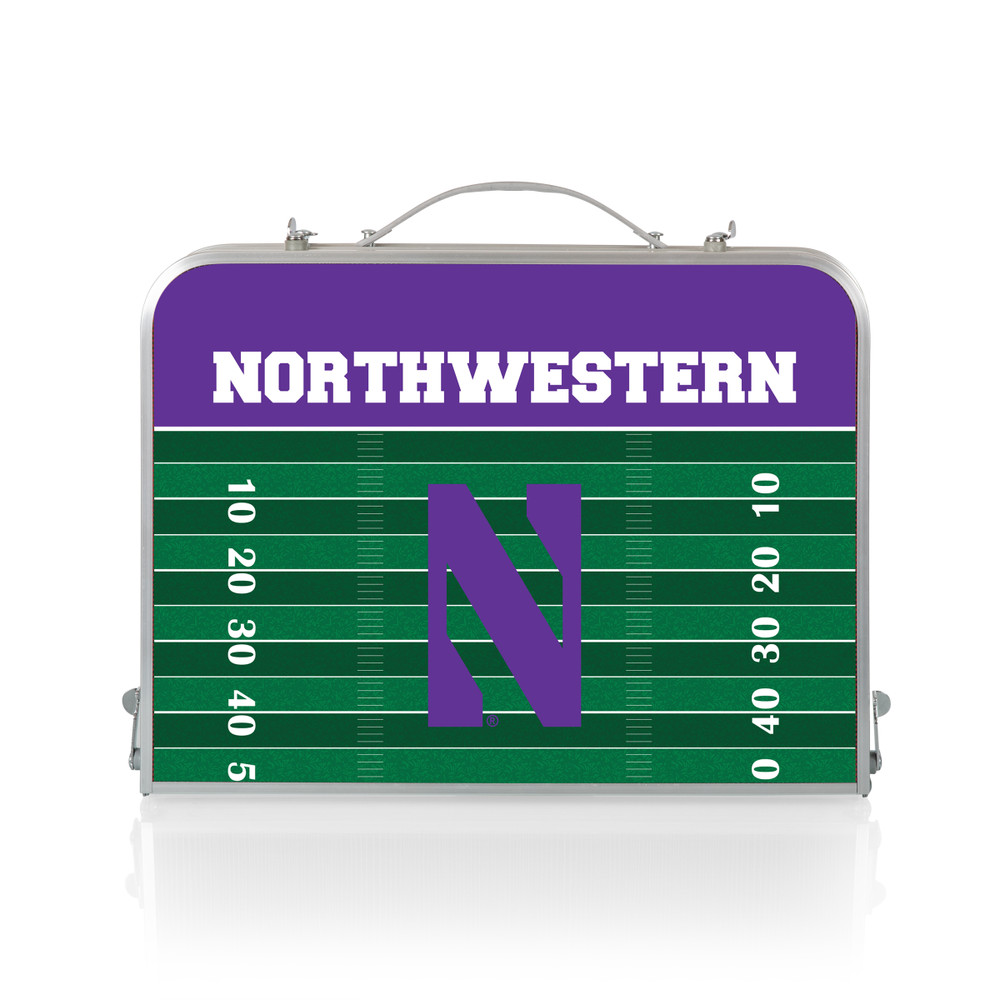 Northwestern Wildcats Mini Portable Folding Table | Picnic Time | 843-00-141-434-0