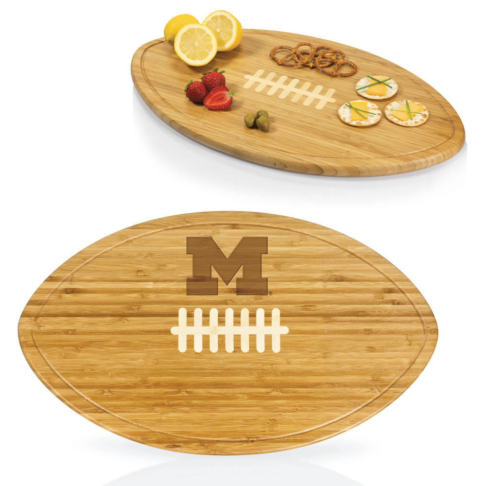 Michigan Wolverines XL Kickoff Cutting Board & Serving Tray | Picnic Time | 908-00-505-343-0