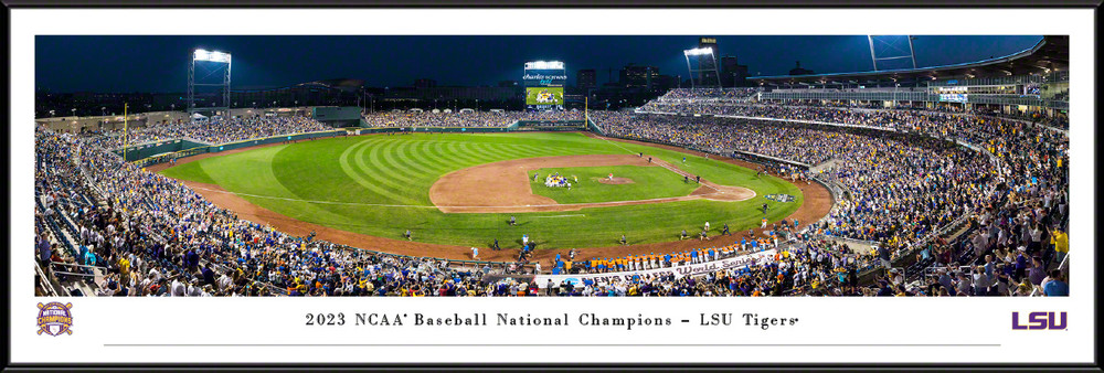 LSU Tigers 2023 College World Series Champions Standard Frame Panoramic Photo | Blakeway | CWS23LSUF
