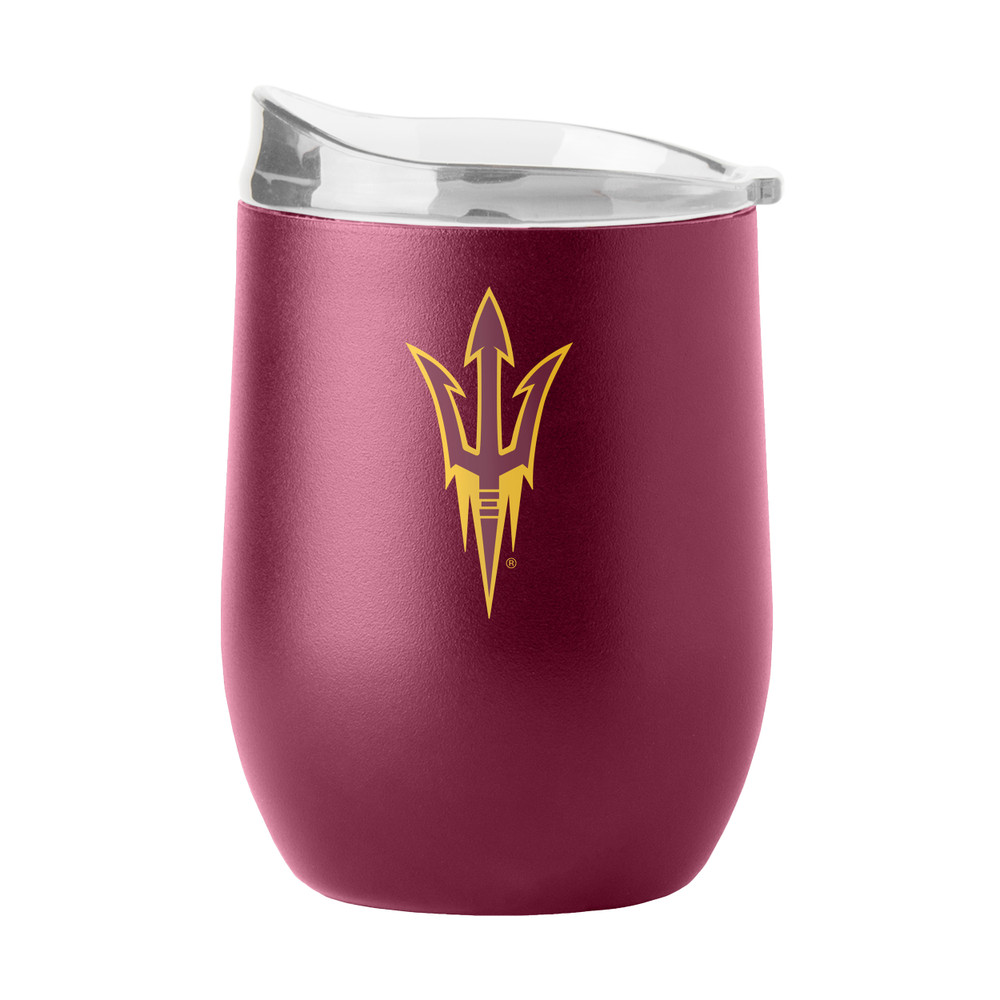 Arizona State Sun Devils 16 oz. Flipside Powder Coat Curved Beverage Tumbler | Logo Brands | LGC107-S16PB-34