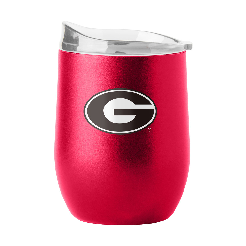 Georgia Bulldogs 16 oz. Flipside Powder Coat Curved Beverage Tumbler | Logo Brands | LGC142-S16PB-34