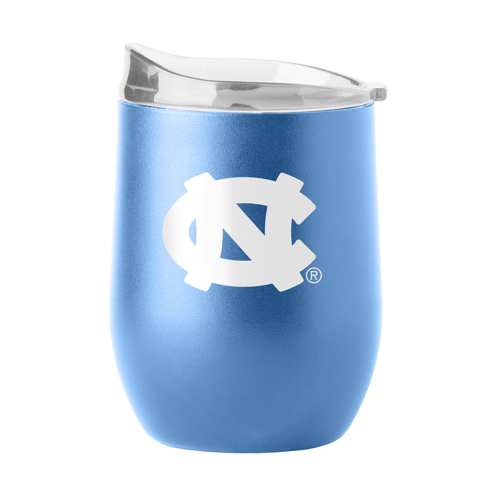 North Carolina Tar Heels 16 oz. Flipside Powder Coat Curved Beverage Tumbler | Logo Brands | LGC185-S16PB-34