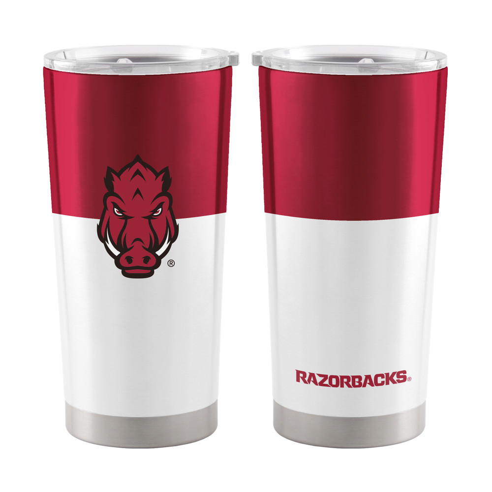 Arkansas Razorbacks 20 oz. Colorblock Stainless Steel Tumbler| Logo Brands |108-S20T-11