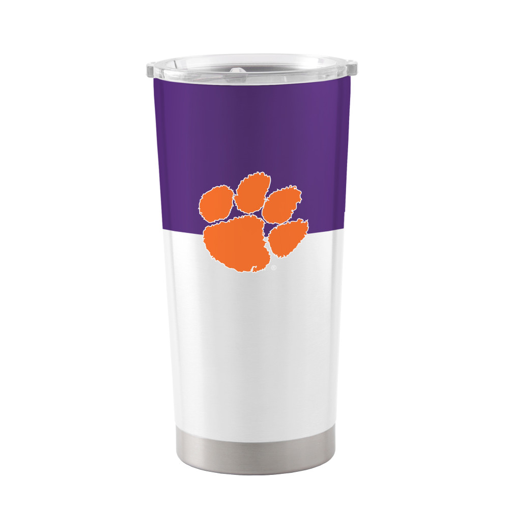 Clemson Tigers 20 oz. Colorblock Stainless Steel Tumbler| Logo Brands |123-S20T-11