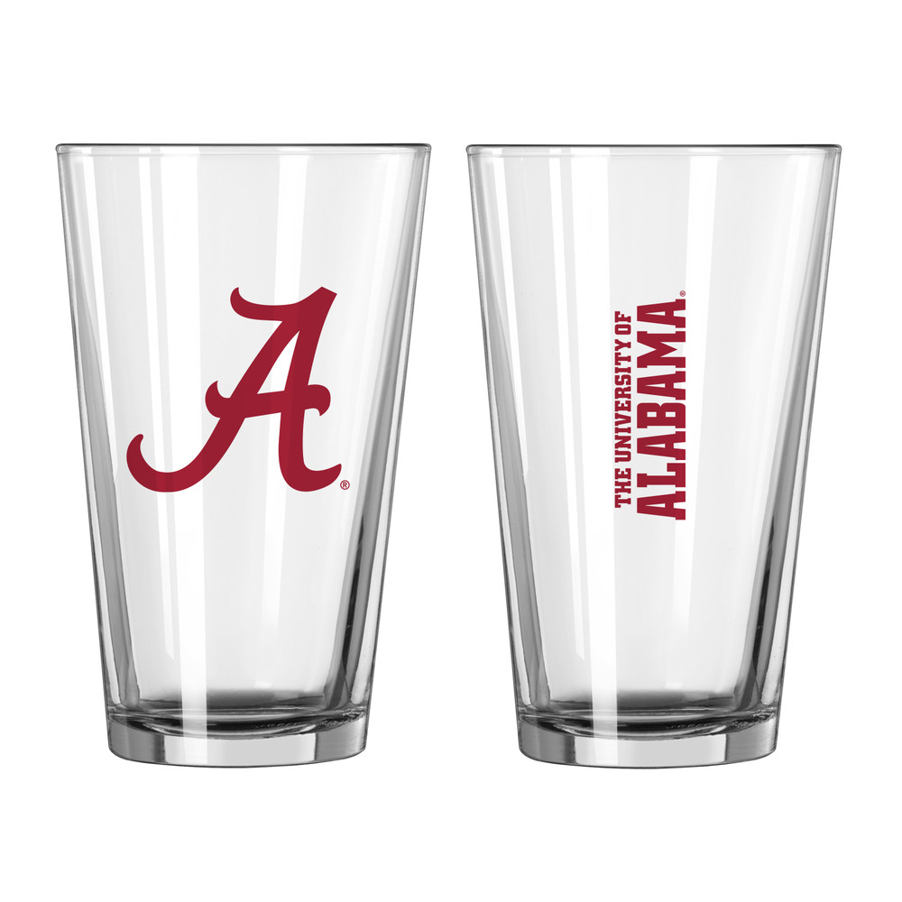 Alabama Crimson Tide Gameday Pint Glass - Set of 2| Logo Brands |102-G16P-1