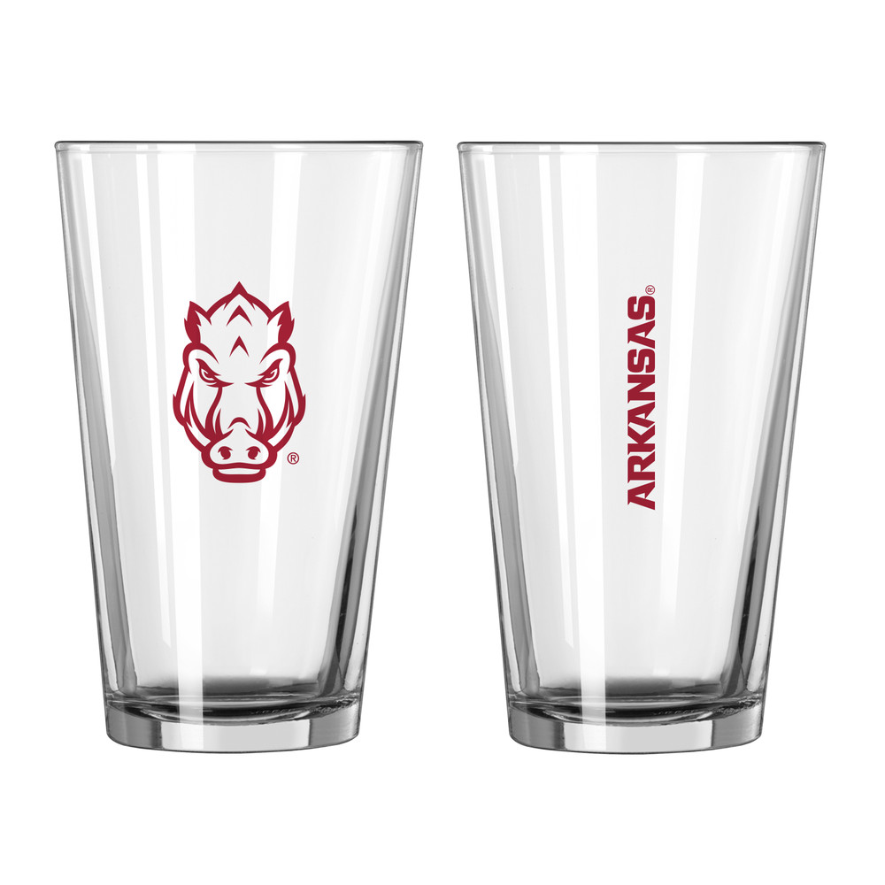 Arkansas Razorbacks Gameday Pint Glass - Set of 2| Logo Brands |108-G16P-1