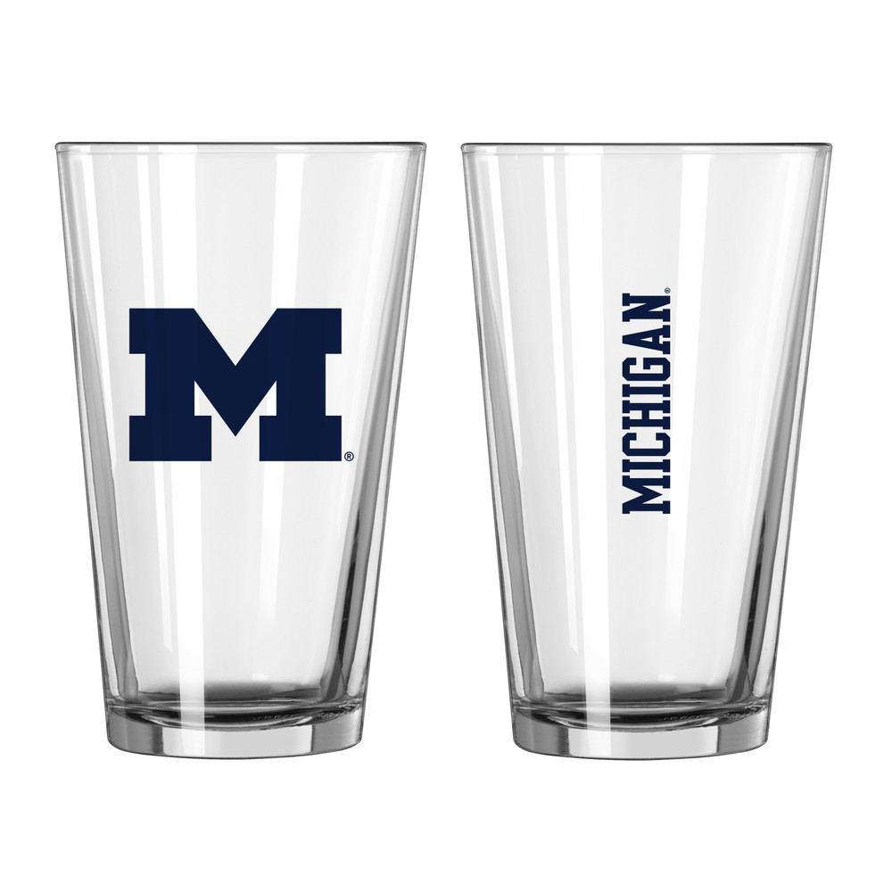 Michigan Wolverines Gameday Pint Glass - Set of 2| Logo Brands |171-G16P-1