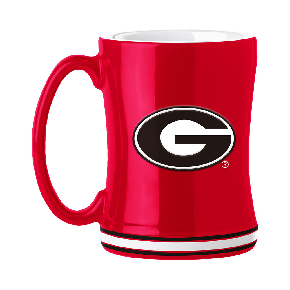 Georgia Bulldogs Relief Mug - Set of 2 | Logo Brands |142-C14RM