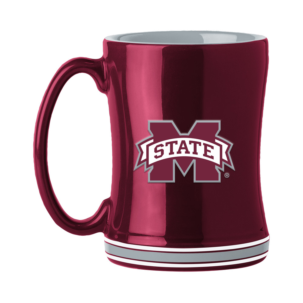 Mississippi State Bulldogs Relief Mug - Set of 2 | Logo Brands |177-C14RM