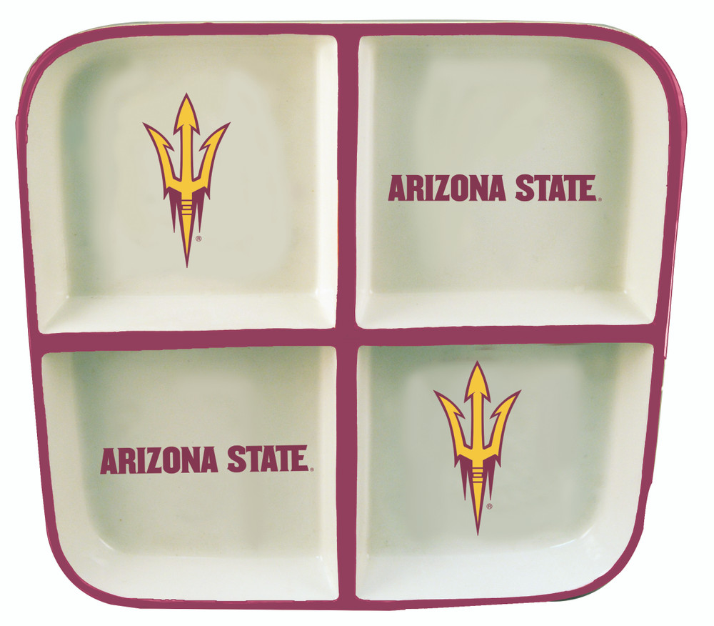 Arizona State Sun Devils 4 Section Square Tray  | Memory Company | COL-AZS-2408