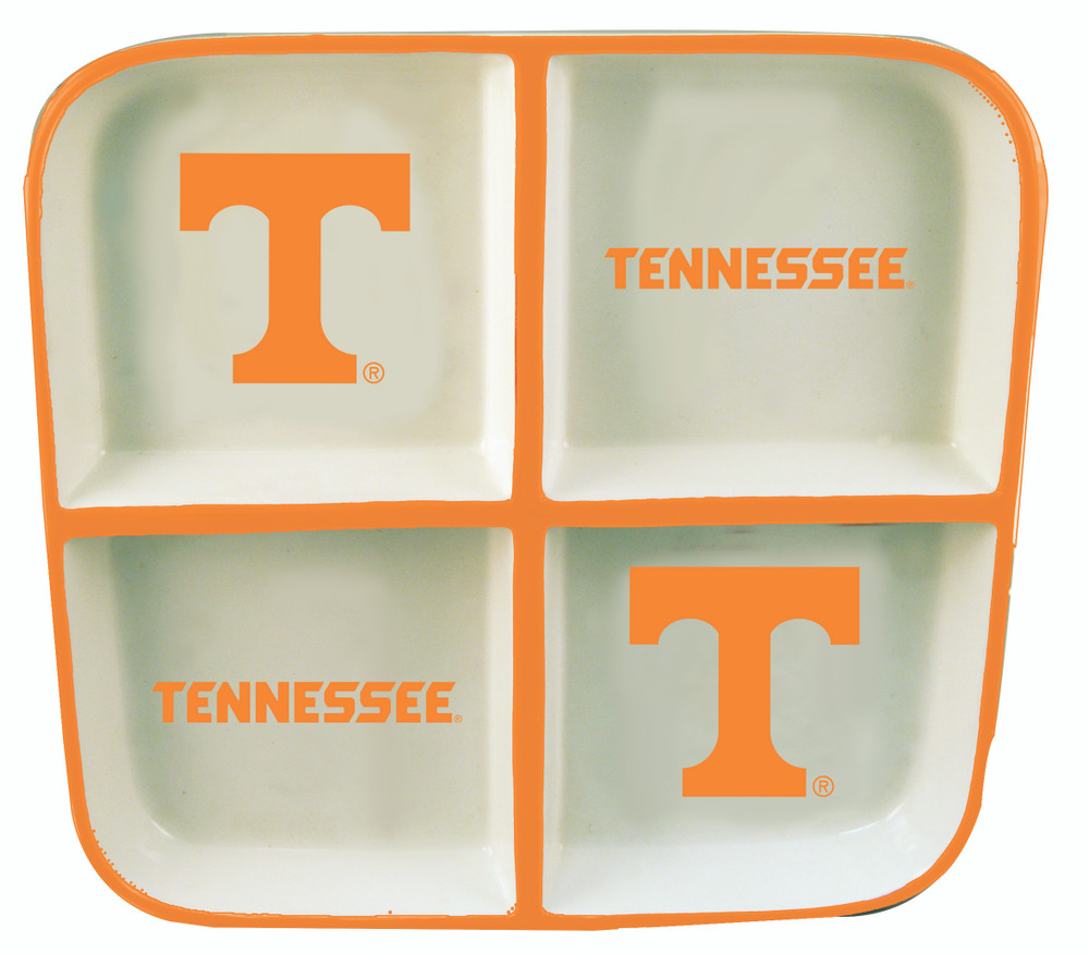 Tennessee Volunteers 4 Section Square Tray  | Memory Company | COL-TN-2408