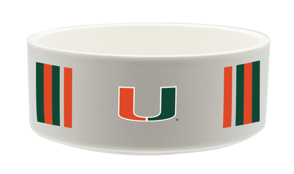 Miami Hurricanes Ceramic Pet Bowl | Memory Company | COL-MIA-2822-121-SB