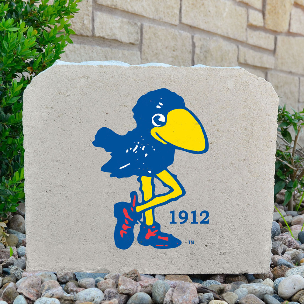 Kansas Jayhawks Decorative Stone - Vintage 1912 - Medium | Stoneworx | KU#29