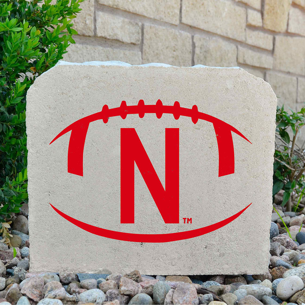 Nebraska Huskers Decorative Stone Football - Medium | Stoneworx | NEB-28