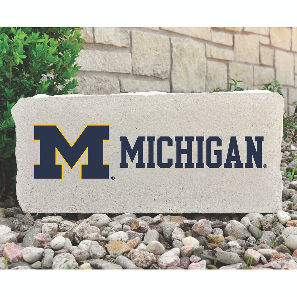Michigan Wolverines Decorative Stone Logo - Large | Stoneworx2 | MICH-11