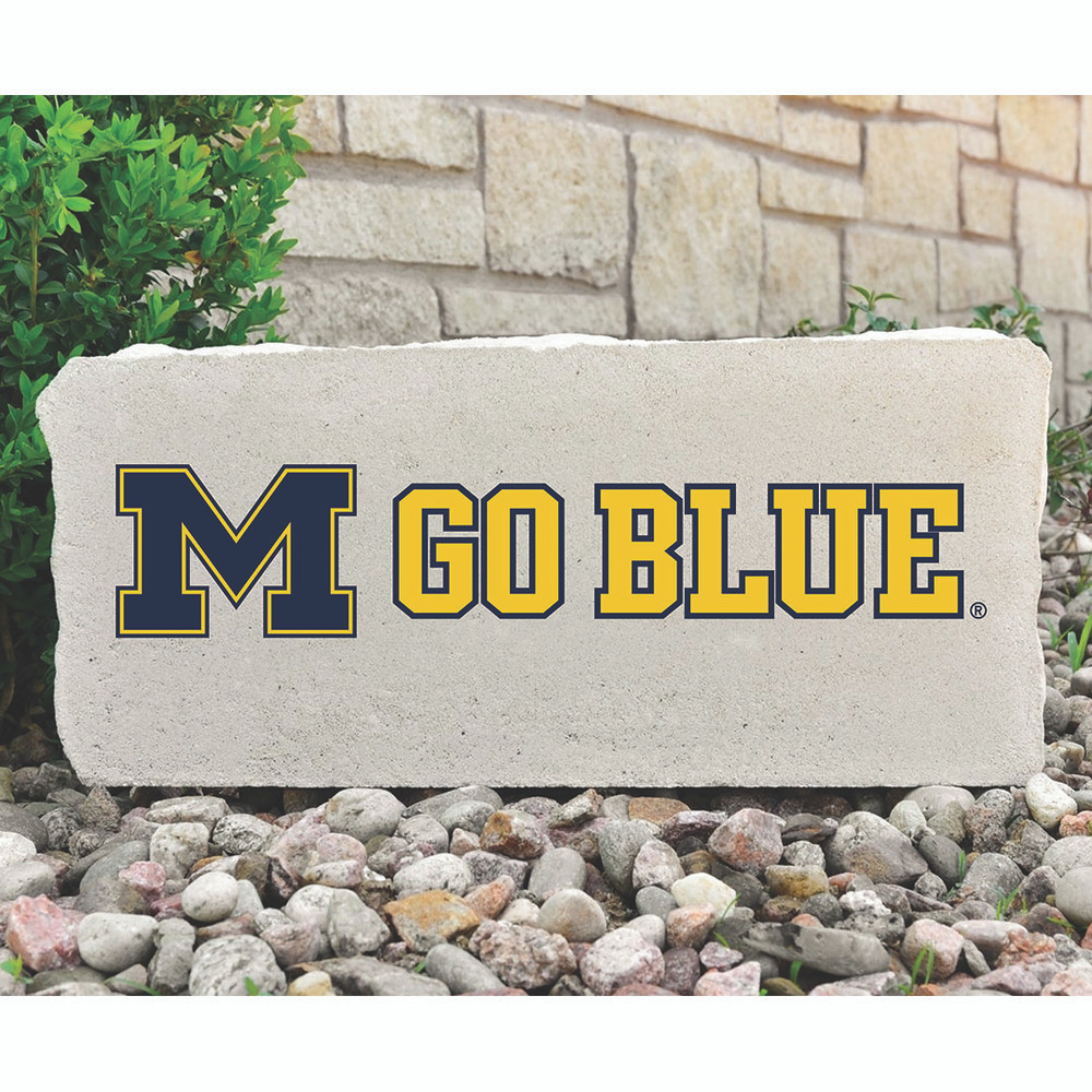 Michigan Wolverines Decorative Stone Go Blue - Large| Stoneworx2 | MICH-12