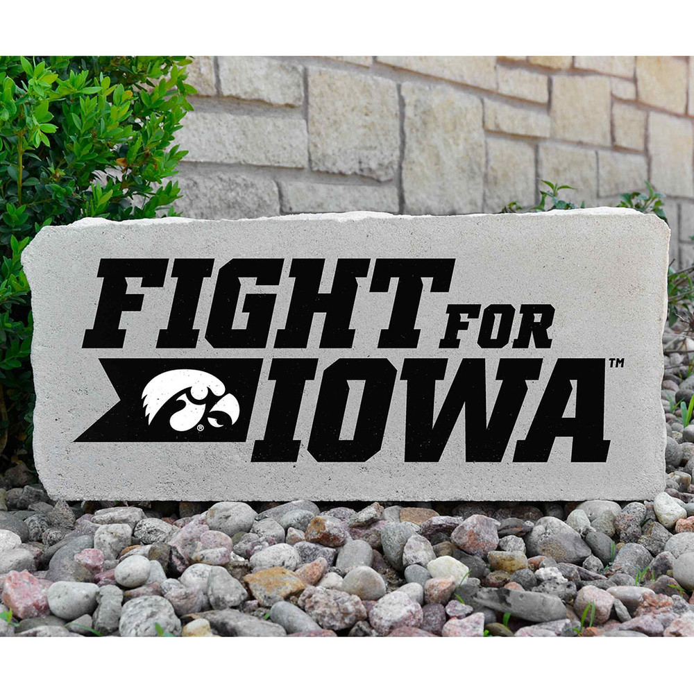 Iowa Hawkeyes Decorative Stone Fight For Iowa - Large | Stoneworx2| IA-101
