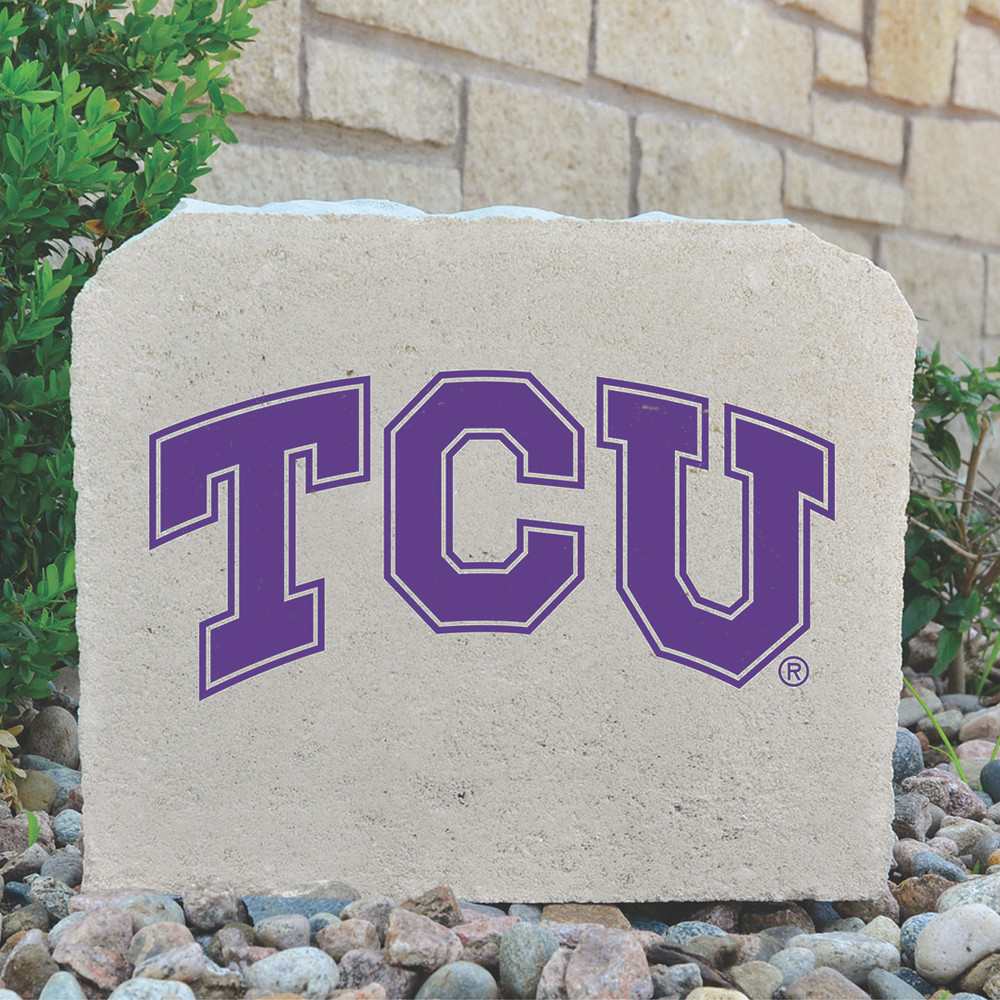 TCU Horned Frogs Decorative Stone - Medium | Stoneworx2 | TCU-7