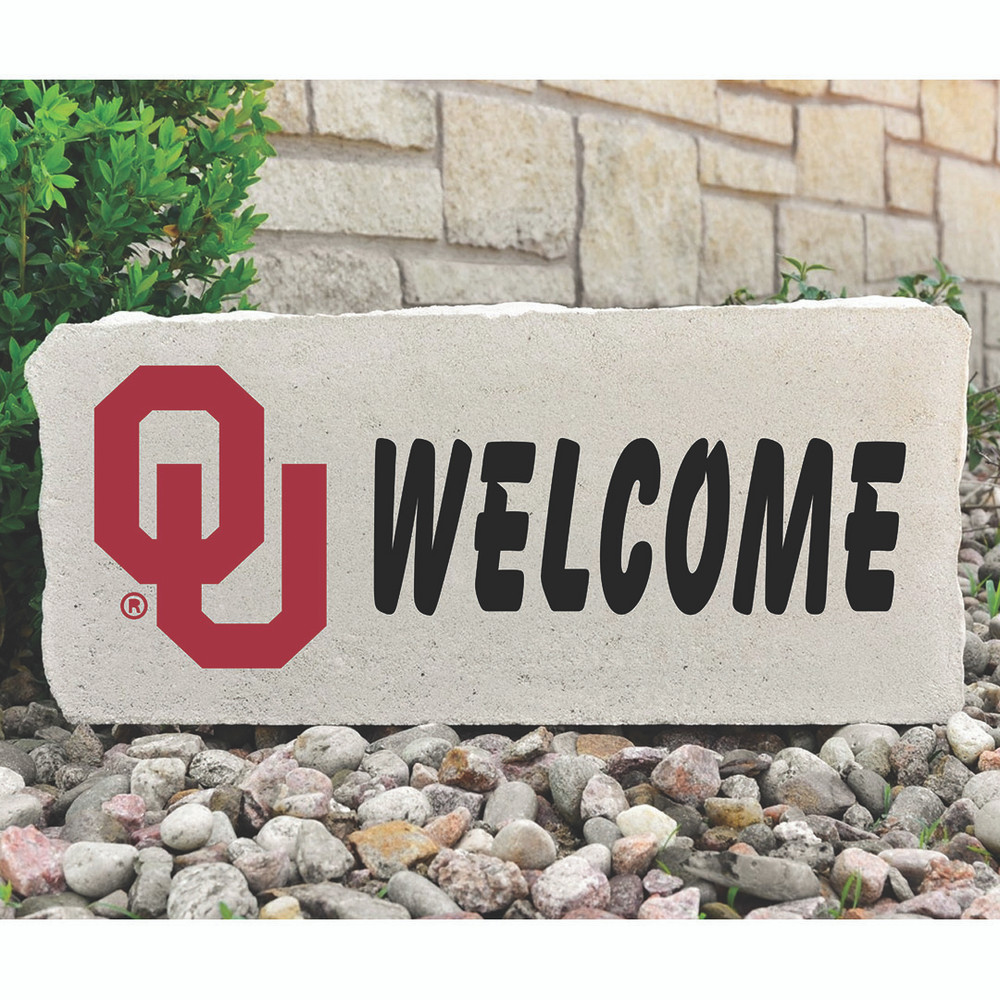 Oklahoma Sooners Decorative Stone Welcome - Large | Stoneworx2 | OU-2