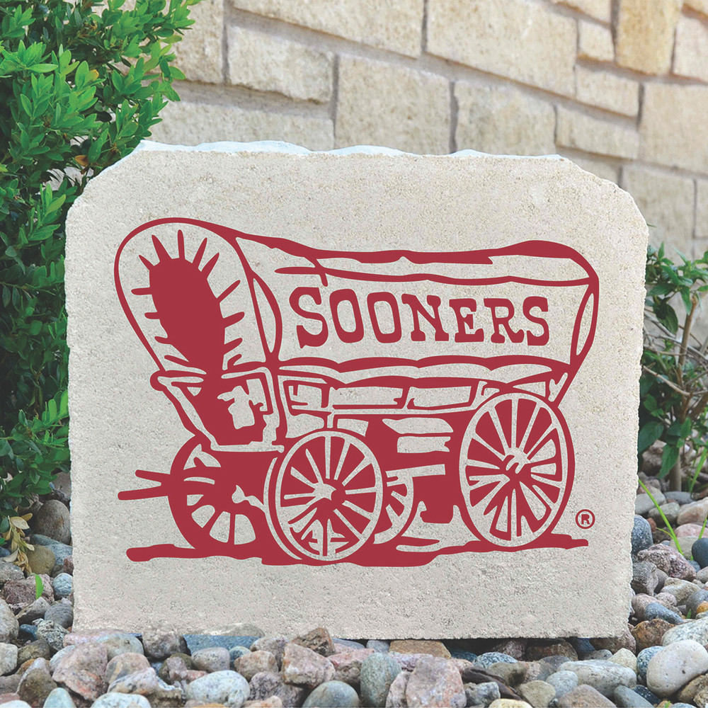 Oklahoma Sooners Decorative Stone Schooner - Medium | Stoneworx2 | OU-7