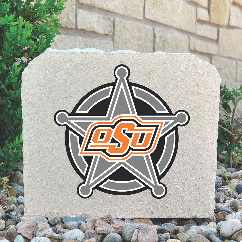 Oklahoma State Cowboys Decorative Stone  Badge - Medium | Stoneworx2 | OSU-23