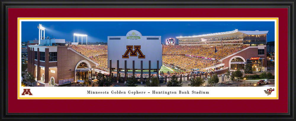 Minnesota Golden Gophers Stadium Panoramic Photo with Deluxe Matted Frame | Blakeway | UMN11D