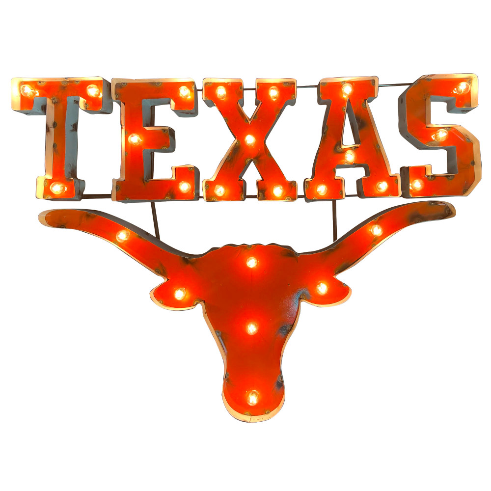 Texas Longhorns Recycled Metal Wall Decor TEXAS | LRT SALES | XXXXXXXXX