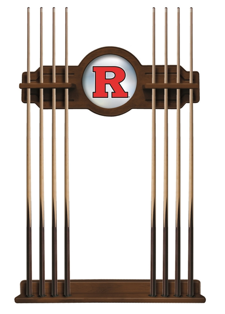 Rutgers Scarlet Knights Solid Wood Cue Rack | Holland Bar Stool Co. | CueChrdRutger