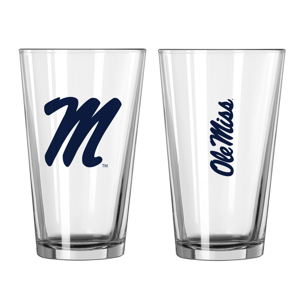 Mississippi Rebels Gameday Pint Glass - Set of 2| Logo Brands | 176-G16P-1