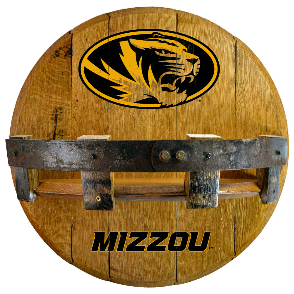 Mizzouri Tigers Oak Barrel Shelf | Greenstones | BTS-MIZ-02