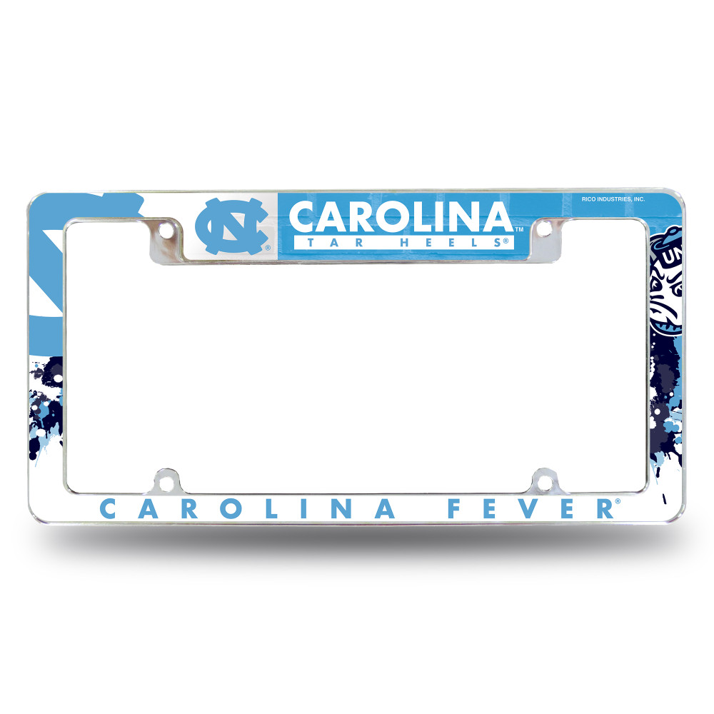 North Carolina Tar Heels Primary Chrome License Plate Frame | Rico Industries | AFC130101T