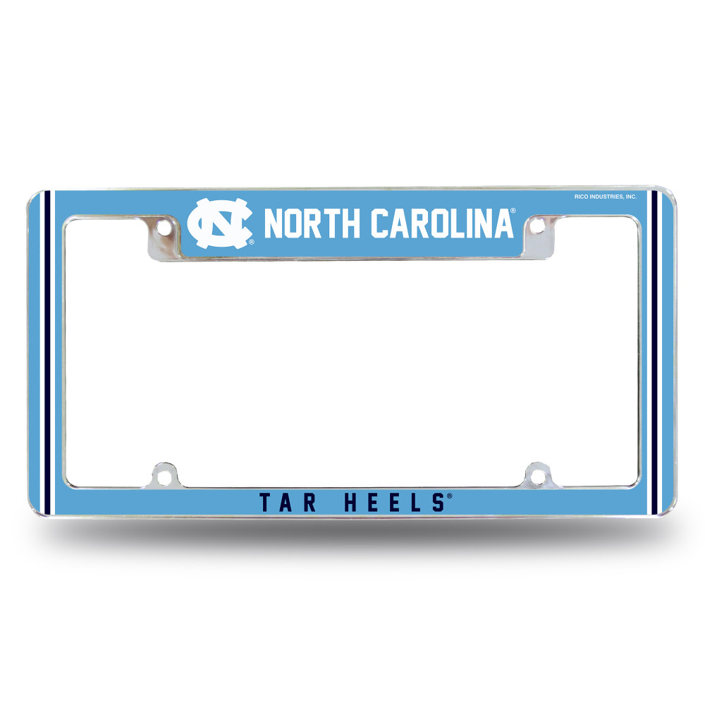 North Carolina Tar Heels Classic Chrome License Plate Frame | Rico Industries | AFC130110T