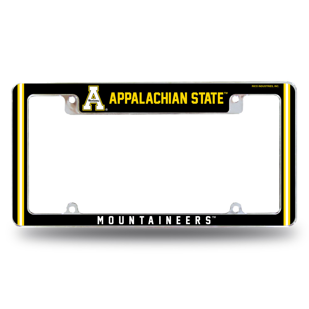 Appalachian State Mountaineers Classic Chrome License Plate Frame | Rico Industries | AFC130510T