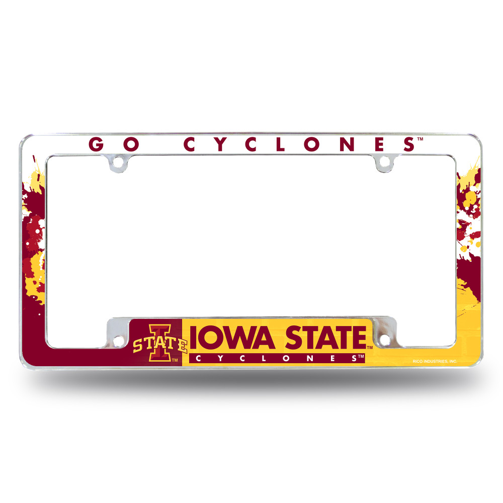 Iowa State Cyclones Primary Chrome License Plate Frame | Rico Industries | AFC250201B