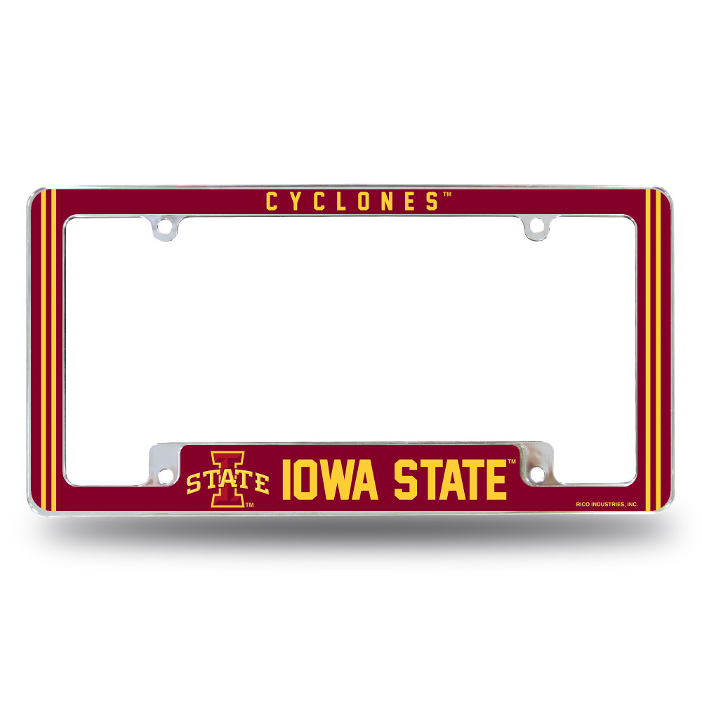 Iowa State Cyclones Classic Chrome License Plate Frame | Rico Industries | AFC250210B