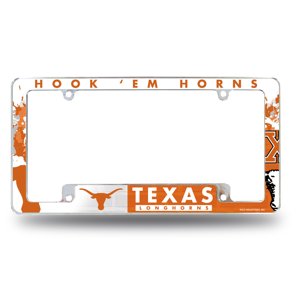 Texas Longhorns Primary Chrome License Plate Frame | Rico Industries | AFC260102B