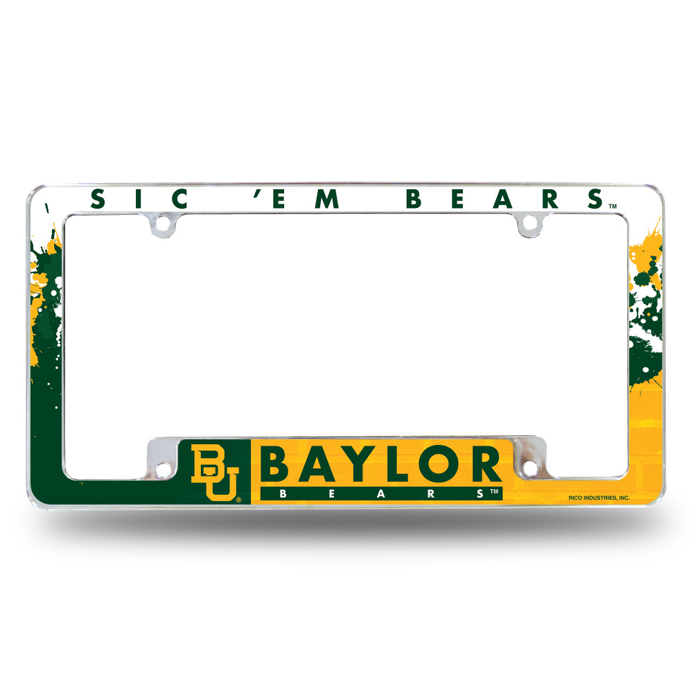 Baylor Bears Primary Chrome License Plate Frame | Rico Industries | AFC260702B